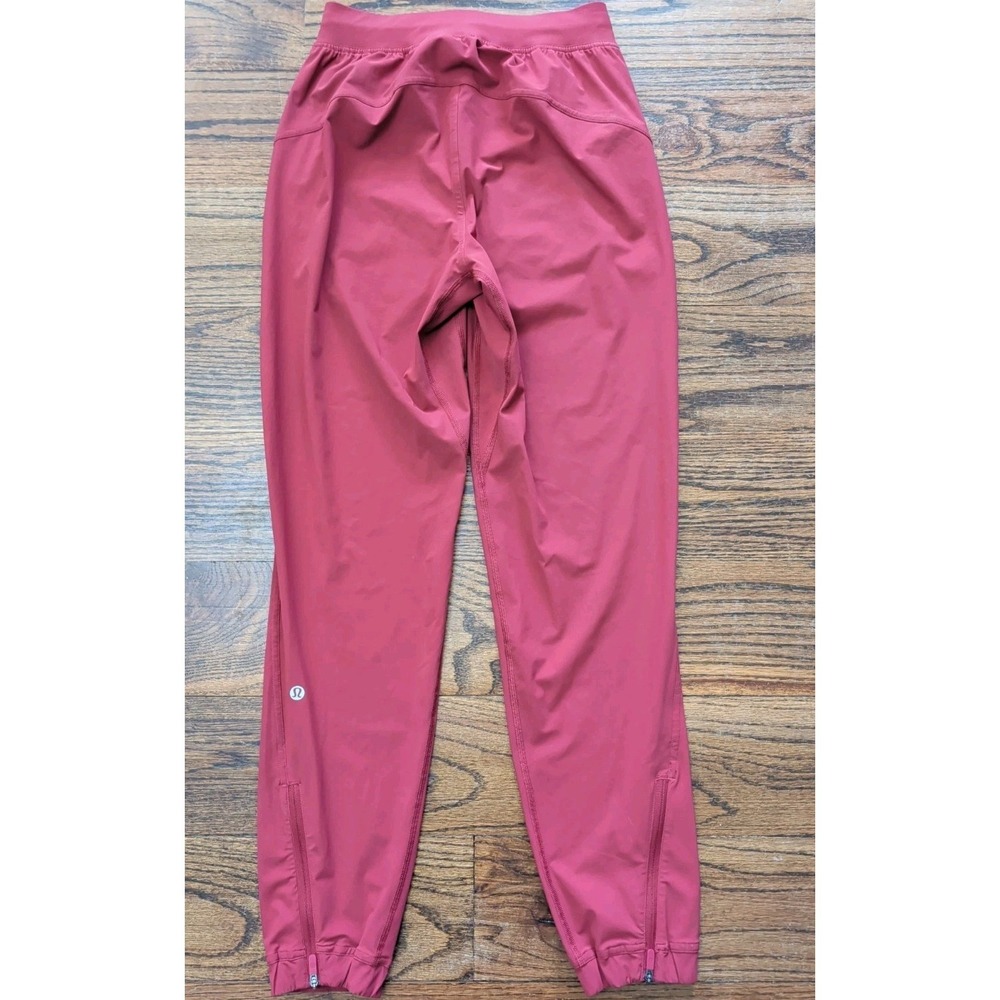 Lululemon Adapted State Jogger Mulled Wine Red Burgundy Zip Leg Pockets Size 2